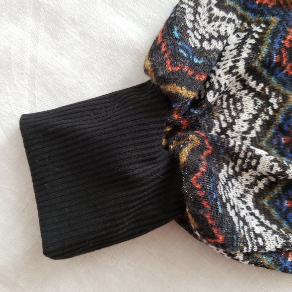 HAUTE PROJECT Lightweight Herringbone Multicolor Women's Pullover Sweater SZ M - Picture 9 of 12